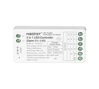 LIGHTEU®, Miboxer Zigbee3.0 y 2.4GHz Controlador tira LED 3 en 1 12V/24V compatible con control remoto Zigbee 2.4GHz, APP/Control por voz, FUT037Z+