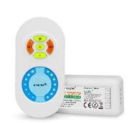 LIGHTEU, Milight Miboxer 2.4G Tira de LED Blanca Doble Control Remoto inalámbrico RF + Receptor de Controlador DC12-24V 10A, fut022