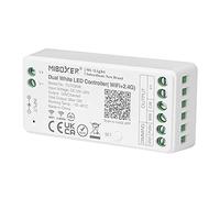 LIGHTEU®, Milight Miboxer controlador de tira de LED WiFi blanco dual, control remoto de Amazon Alexa y Google Home Voice y control de APP, no se necesita WiFi-box, bluetooth 4.2, FUT035W