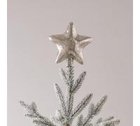 Lights4fun Adorno de árbol de Navidad de Cristal con Forma de Estrella Decoración Navideña para Interiores