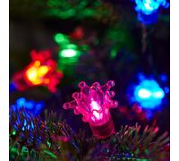 Lights4fun Cadena de luces para árbol de Navidad (30 m, 300 ledes, acoplable, para exterior e interior), multicolor