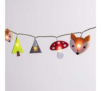 Lights4fun Cadena Luminosa Decorativa para Niños en Fieltro con 30 LED Blancos Cálidos para Interiores…