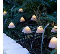 Lights4fun Conjunto de 12 Balizas Solares de Setas con LED Blancos Cálidos para Exteriores