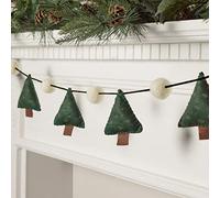 Lights4fun Decoración de Navidad Guirnalda Artificial Árbol Navideño en Fieltro de 1,3m para Adorno Interiores