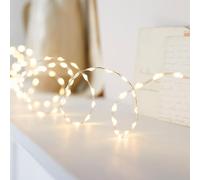 Lights4fun Guirnalda de Luces de 20 m con 1.250 Micro LED Bicolores con Temporizador Decoracion de Navidad para Interiores