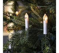 Lights4fun Guirnalda Luminosa Decorativa con 20 Velas LED Blancos Cálidos para Arbol de Navidad de Interiores