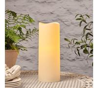 Lights4fun Vela LED de 30 cm Sin Llama Blanca Cálida a Pilas con Temporizador Decoración Impermeable para Jardín Balcón y Exteriores
