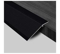 Lightweight Floor Divider Strip Carpet to Tile,T-Molding Flooring Transition Strip, Gap Connecting Floor Bar for Sliding Doors Doorway(Black,Long 140cm/55.1in)