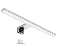 LIGHTWORLD24 Luz de espejo LED 50 cm negra | Aplique de baño | Luz para maquillaje | Lámpara de baño 7W 230V | 650 lm | Blanco neutro 4000K | IP44 | Montaje en espejo o armario