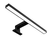 LIGHTWORLD24 Welt der Lichter Luz de espejo LED negra 30 cm | Aplique de baño | Luz para maquillaje | Lámpara de baño 5W 230V | 550 lm | Blanco neutro 4000K | IP44 | Montaje en espejo o armario