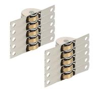 LIGIGWASH 10 Piezas Herraje Rueda Puerta Corredera de Acero para Puertas Correderas de Interior Esfuerzo y Ruedas Rodillo para Armarios Pesados