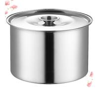 LIGIGWASH Recipiente De Condimentos Con Tapa Acero Inoxidable | Color Plata, Tamaño 12 X 12 X 8.5 cm, Para Hogar, Hotel, Cafetería Y Buffet