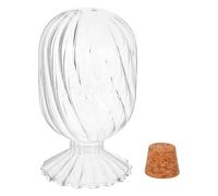 LIGIGWASH Tarro de Vidrio para Cerillas en Espiral, Diseño Transparente, Organización de Pequeños Objetos, para Chimenea o Expositor de Baño