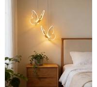 LIGINOK - Lámpara colgante de lámpara LED de 12 W, lámpara colgante de mariposa, creativa, acrílico, lámpara de techo LED 3000 K, luz cálida para sala de estar, comedor