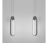 LIGKIN 2 Piezas Lámpara Colgante LED 11W Lámpara de Techo Moderna, Aluminio Lámparas de Suspensión Creativa Iluminación de Techo para Comedor Salón Dormitorio, Negro