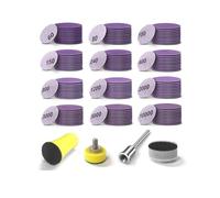 Lija Autoadhesiva Kit de papel lija seco y húmedo 1 pulgada, 124 Uds., gancho bucle con almohadillas pulido almohadilla interfaz for amoladora, herramientas rotativas molienda madera(1000)