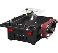 Lijadora de banda compacta y mini sierra de mesa 2 en 1 - 200W - Multifunción