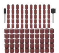 Lijadora de banda, correas de lijado, Kit de tambores de 11 Uds., mandriles de de 1/2 y 1/4 pulgadas, grano 80/120/180 for herramientas rotativas de taladro de uñas(102pcs,120)