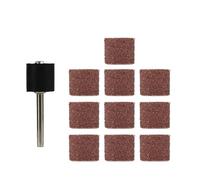 Lijadora de banda, correas de lijado, Kit de tambores de 11 Uds., mandriles de de 1/2 y 1/4 pulgadas, grano 80/120/180 for herramientas rotativas de taladro de uñas(11pcs,180)
