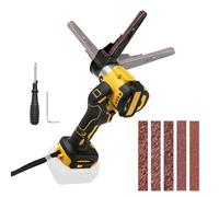 Lijadora de banda inalámbrica compatible con Dewalt 18/20 V, 13000 rpm 360° sin escobillas Mini Lijadora inalámbrica eléctrica con velocidad variable, 20 tiras abrasivas para lijar