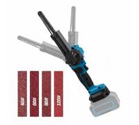 Lijadora de Banda Inalámbrica, Lima Eléctrica Compatible Makita 18V | Brazo ajustable 90°, 6 velocidades, 16 bandas y puerto de polvo. Compatible batería Makita 18V. Batería no incluida.