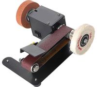 Lijadora de banda mini de 250W, amoladora eléctrica de banco, máquina de lijado con 7 velocidades ajustables. Pequeña amoladora, afiladora y pulidora para trabajos de bricolaje, carpintería, resina, j
