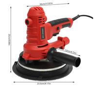 Lijadora de banda roja - 1200 W - Disco de 180 mm - Para paneles de yeso y paredes
