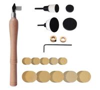 Lijadora de cuencos, herramientas de lijadora de mano, herramienta de lijado de madera, herramientas de carpintería, manualidades con 2 cabezales de rodamiento de madera para