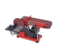 Lijadora de disco con correa combinada de 350W, banco de trabajo inclinable de 0-45°, amoladora de banco de 1400RPM for pulido y desbarbado de madera, Metal y plástico