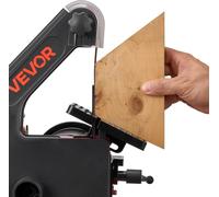 Lijadora de disco de 125 mm y lijadora de banda de 25 mm x 762 mm, juego combinado de lijadoras de banda y disco de 250 W para encimera, con mesa de trabajo ajustable de 045° y puerto de aspiración de