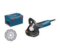 Bosch Professional Lijadora de hormigón GBR 15 CAG – vaso diamante 125 mm, 3 coronas, llave, L-BOXX