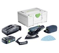 Lijadora delta a batería Festool DTSC 200-Basic 18 V 145 x 195 mm sin escobillas + 1 batería de 4,0 Ah + cargador + Systainer