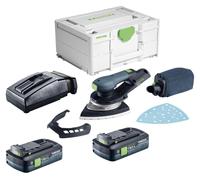 Lijadora delta a batería Festool DTSC 200-Basic 18 V 145 x 195 mm sin escobillas + 2 baterías de 4,0 Ah + cargador + Systainer