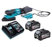 Lijadora delta a batería Makita BO 006 CGU201, 40 V máx., 100 x 150 mm, carrera de 3,0 mm, sin escobillas + 2 baterías de 4,0 Ah + cargador