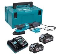 Lijadora delta a batería Makita BO 006 CGU201, 40 V máx., 100 x 150 mm, carrera de 3,0 mm, sin escobillas + 2 baterías de 4,0 Ah + cargador + maletín Makpac