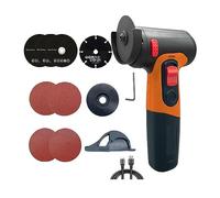 Lijadora eléctrica, Amoladora angular inalámbrica, Mini lijadora, batería de litio recargable por USB, máquina pulidora, corte molienda, herramientas eléctricas DIY(Oranje)