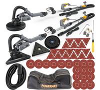Lijadora en Seco 1450W Telescopio 2in1 Girafa Lijadora de Pared LED Aspiración