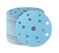 Lijadora excéntrica, 100 unidades, papel de lija de 150 mm, velcro 40/60/80/120/180/240/320/400/600/800, grano mixto, papel de lija para lijadora orbital (6 pulgadas)