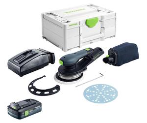 Lijadora excéntrica a batería Festool ETSC 2 150-Basic 18 V 150 mm sin escobillas + 1 batería de 4,0 Ah + cargador + Systainer