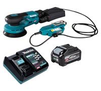 Lijadora excéntrica a batería Makita BO 001 CGU101, 40 V máx., 125 mm, carrera de 5,0 mm, sin escobillas + 1 batería de 4,0 Ah + cargador