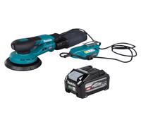 Lijadora excéntrica a batería Makita BO 002 CGU1, 40 V máx., 150 mm, carrera de 5,0 mm, sin escobillas + 1 batería de 4,0 Ah —sin cargador—