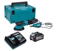 Lijadora excéntrica a batería Makita BO 002 CGU101, 40 V máx., 150 mm, carrera de 5,0 mm, sin escobillas + 1 batería de 4,0 Ah + cargador + maletín Makpac
