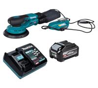 Lijadora excéntrica a batería Makita BO 002 CGU101, 40 V máx., 150 mm, carrera de 5,0 mm, sin escobillas + 1 batería de 4,0 Ah + cargador