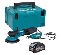 Lijadora excéntrica a batería Makita BO 002 CGU101, 40 V máx., 150 mm, carrera de 5,0 mm, sin escobillas + 1 batería de 4,0 Ah + Makpac —sin cargador—