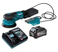Lijadora excéntrica a batería Makita BO 003 CGU101, 40 V máx., 125 mm, carrera de 3,0 mm, sin escobillas + 1 batería de 4,0 Ah + cargador