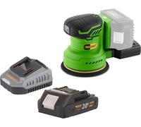 Lijadora excéntrica a batería Procraft PX20BLbb 20 V 125 mm sin escobillas + 1 batería de 2,0 Ah + cargador