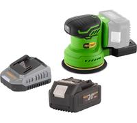 Lijadora excéntrica a batería Procraft PX20BLbb 20 V 125 mm sin escobillas + 1 batería de 4,0 Ah + cargador