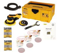 Lijadora Excéntrica Eléctrico Mirka Deros 5650CV Set + 150 Abranet Discos & Case