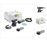 Lijadora excéntrica Festool ETS 125 REQ-Plus de 250 W y 125 mm (576069) + Systainer + bolsa colectora de polvo Festool SB-Longlife RTS/DTS/ETS (201693)