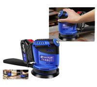 Lijadora excéntrica inalámbrica, 21V, batería de 1,5Ah, 3 velocidades ajustables, plato de lijado de 125mm, diámetro excéntrico de 2,8mm